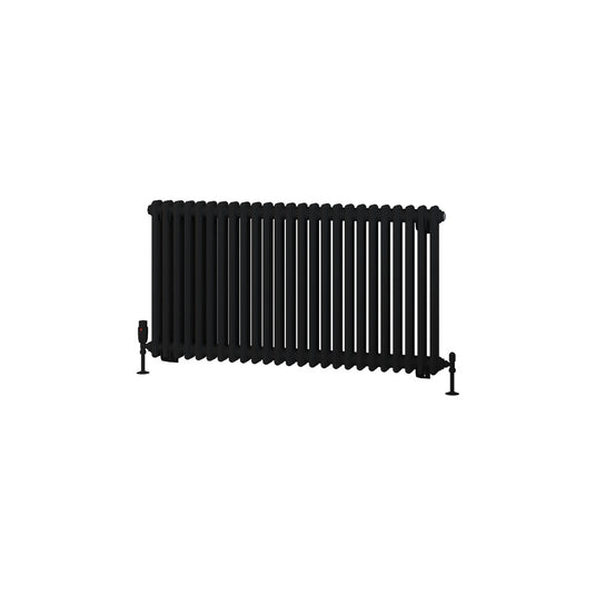 Eastbrook Rivassa 2 Column Radiator 600 x 1148mm Matt Black | 81.0217