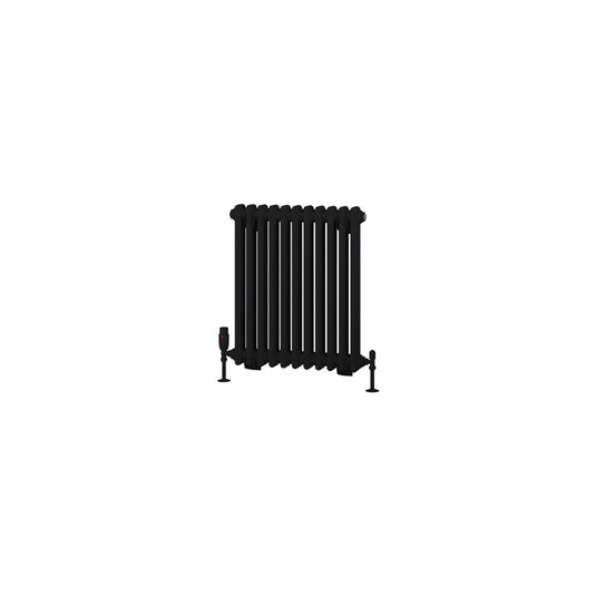 Eastbrook Rivassa 2 Column Radiator 600 x 518mm Matt Black | 81.0212