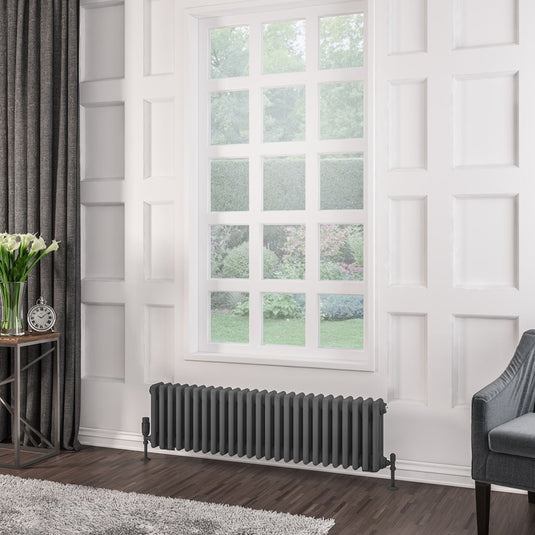 Eastbrook Rivassa 3 300 x 1148mm Column Radiator Matt Anthracite | 81.0029