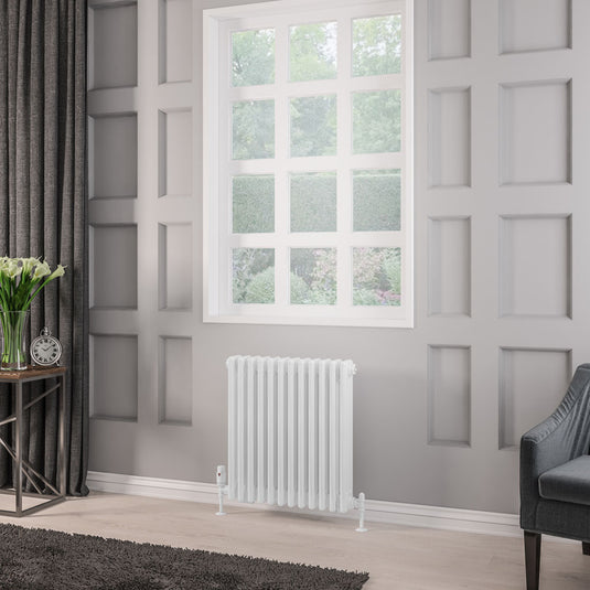 Eastbrook Rivassa 3 600 x 563mm Column Radiator Gloss White | 81.0045