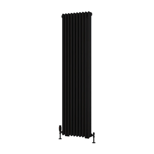 Eastbrook Rivassa 3 Column Radiator 1800 x 473mm – Matt Black | 81.0236