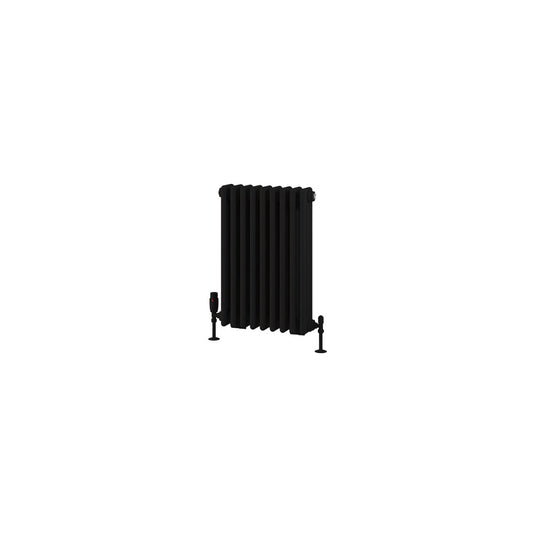 Eastbrook Rivassa 3 Column Radiator 600 x 428mm Matt Black | 81.0225