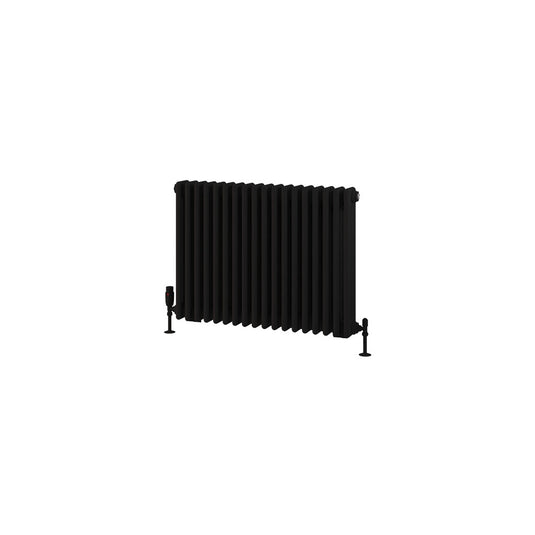 Eastbrook Rivassa 3 Column Radiator 600 x 833mm – Matt Black | 81.0230