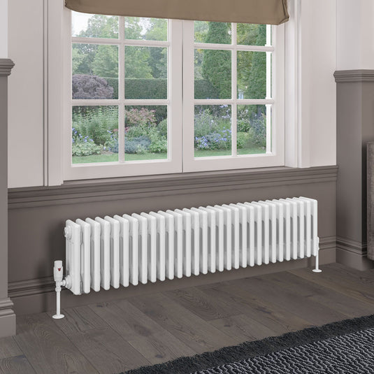 Eastbrook Rivassa 4 Column Radiator 300 x 1373mm Gloss White | 81.0069