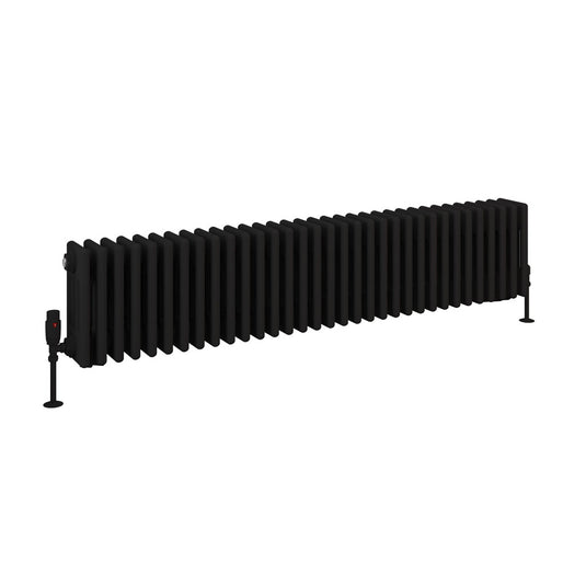 Eastbrook Rivassa 4 Column Radiator 300 x 1505mm – Matt Black | 81.0240