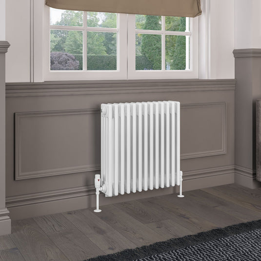 Eastbrook Rivassa 4 Column Radiator 600 x 605mm Gloss White | 81.0072