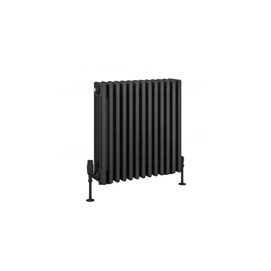 Eastbrook Rivassa 4 Column Radiator 600 x 605mm - Matt Anthracite | 81.0085