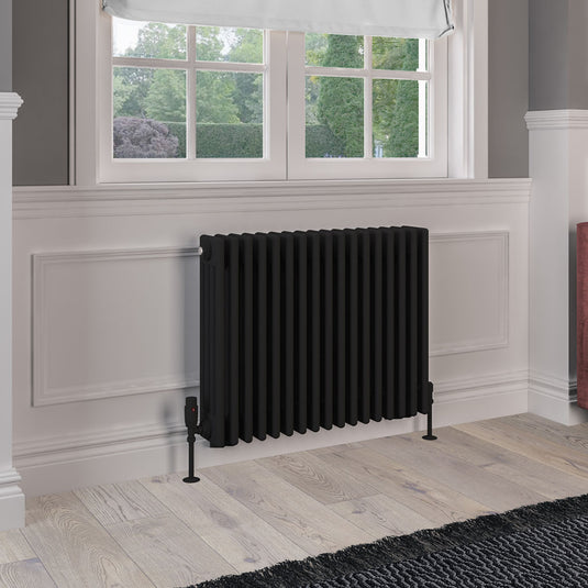Eastbrook Rivassa 4 Column Radiator 600 x 785mm – Matt Black | 81.0243