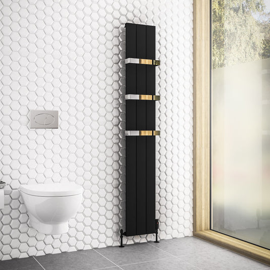 Eastbrook Rosano 1800 x 280mm Aluminium Radiator Matt Black | 86.0003