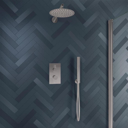 Eastbrook Round Thermostatic Shower Bundle with Shower Head, Valve & Handset - Chrome - BND014 - Envy Bathrooms Ltd