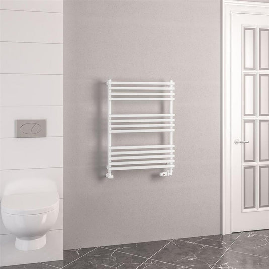 Eastbrook Rowsham 800 x 600mm Towel Rail Matt White | 89.1389