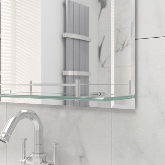 Eastbrook Savannah 750 x 550mm Mirror with Shelf Neutral | 40.0018