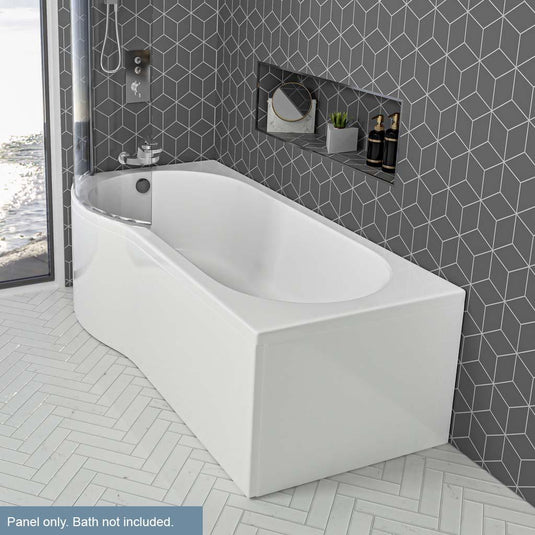 Eastbrook Shannon P‑Shape Universal End Bath Panel 750 x 510mm White | 42.5043