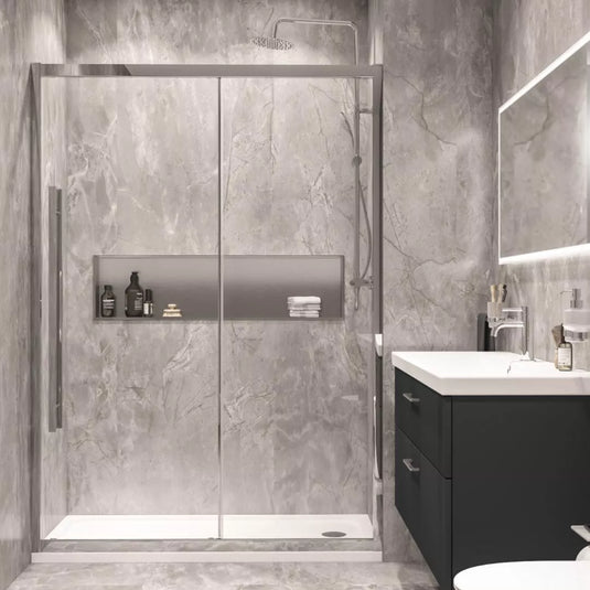 Eastbrook Shower Niche 1200 x 300mm Chrome | 52.703 - Envy Bathrooms Ltd