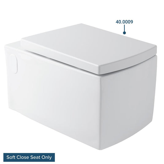 Eastbrook Somme Wall Hung WC Soft Close Toilet Seat White | 40.0009
