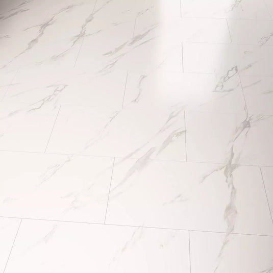Eastbrook SPC Flooring Tile Collection 606 X 303mm Marble White | 31.0006 - Envy Bathrooms Ltd