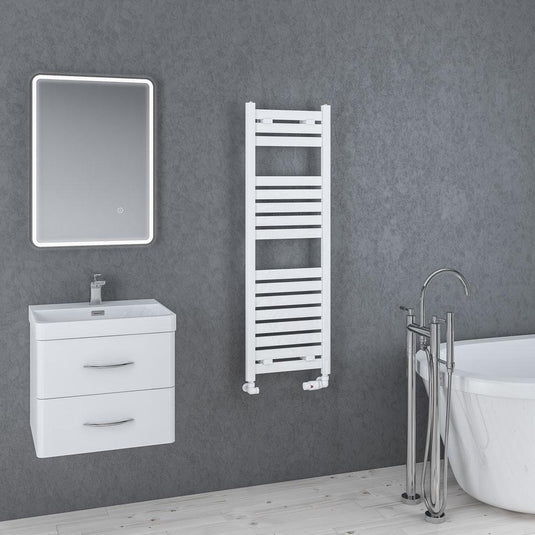 Eastbrook Staverton 1200 x 400mm Towel Rail Gloss White | 41.0137