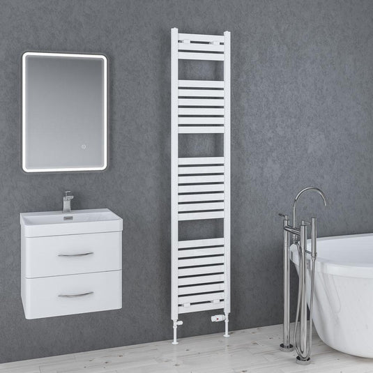 Eastbrook Staverton 1800 x 400mm Towel Rail Gloss White | 41.0138