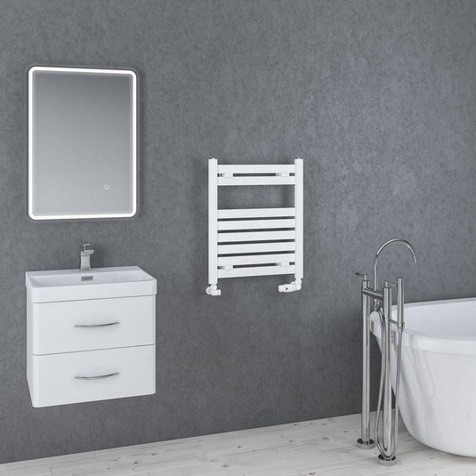 Eastbrook Staverton 600 x 500mm Towel Rail Gloss White | 41.0139