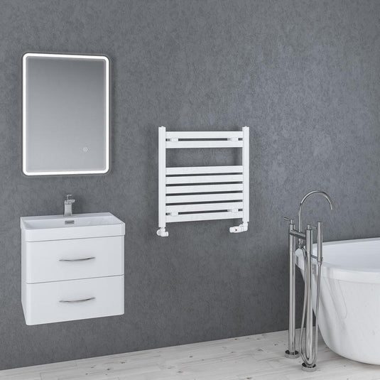 Eastbrook Staverton 600 x 600mm Towel Rail Gloss White | 41.0142