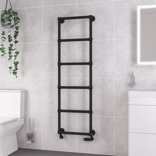 Eastbrook Stour 1550 x 500mm Towel Rail Matt Black | 41.0447