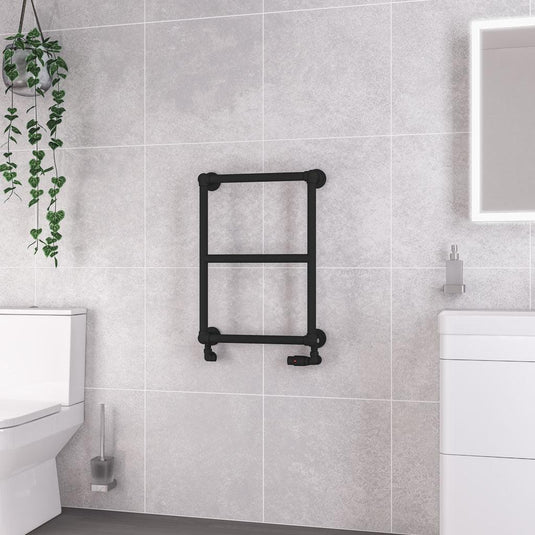 Eastbrook Stour 690 x 500mm Towel Rail Matt Black | 41.0443