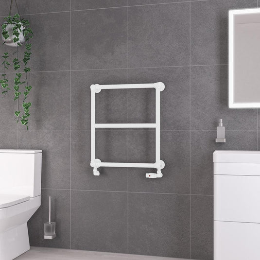 Eastbrook Stour 690 x 600mm Towel Rail Matt White | 41.0432