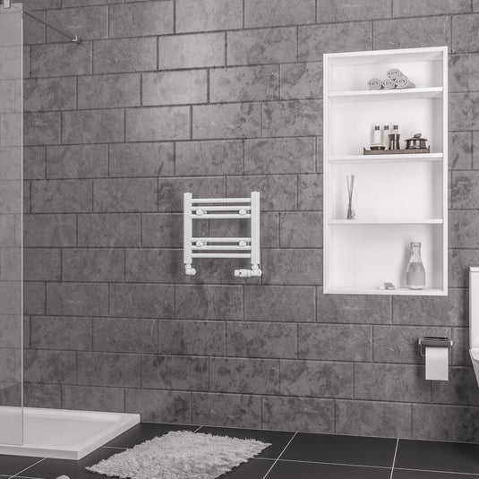Eastbrook Straight Biava 360 x 400mm Towel Multirail Gloss White | 41.0278