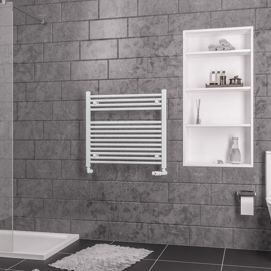 Eastbrook Straight Biava 688 x 750mm Towel Multirail Gloss White | 41.0281