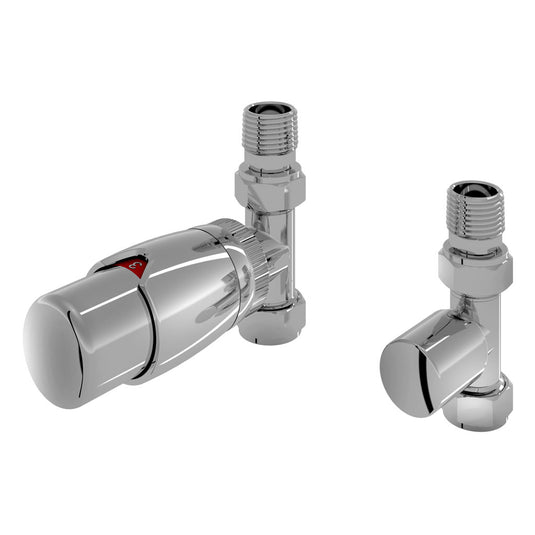 Eastbrook Straight Designer TRV with Lockshield 15mm Chrome | 54.0003