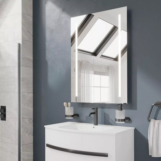 Eastbrook Terrizzo 500x700mm Battery Mirror Chrome | 40.1101 - Envy Bathrooms Ltd