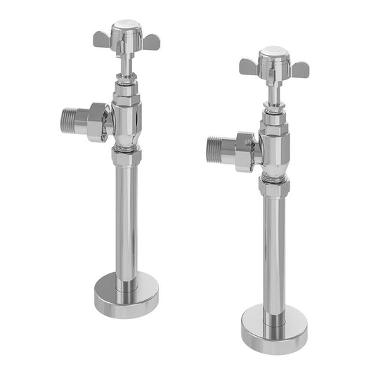 Eastbrook Traditional Radiator Valves + Tails Chrome (Pair) | 41.3009