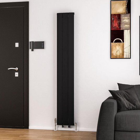 Eastbrook Trent 1800 x 280mm Aluminium Radiator Matt Black | 41.0484