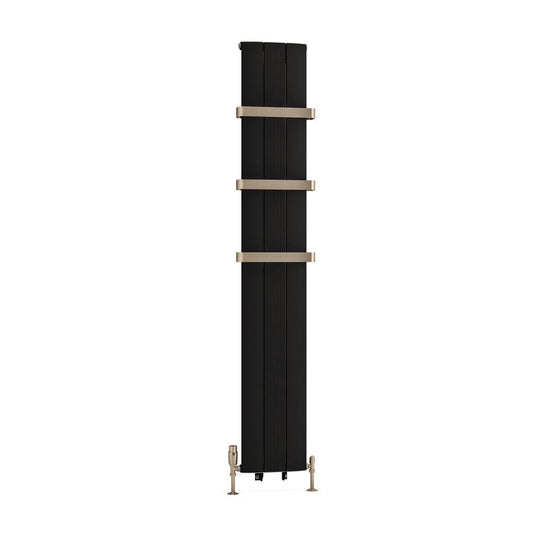 Eastbrook Trent 1800 x 280mm Aluminium Radiator Matt Black | 41.0484