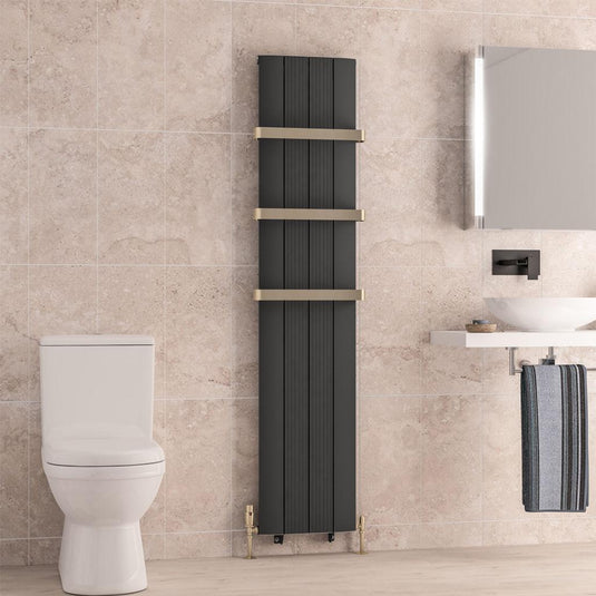 Eastbrook Trent 1800 x 375mm Aluminium Radiator Matt Anthracite | 41.0480