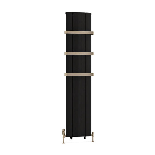 Eastbrook Trent 1800 x 375mm Aluminium Radiator Matt Black | 41.0485