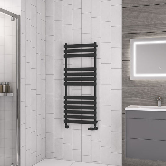 Eastbrook Tunstall 1200 x 500mm Towel Rail Matt Black | 89.0035