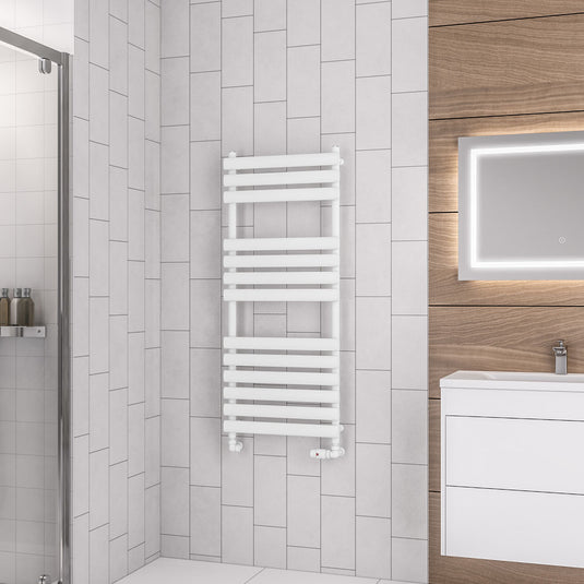 Eastbrook Tunstall 1200 x 500mm Towel Rail Matt White | 89.0033