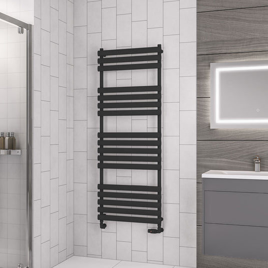 Eastbrook Tunstall 1600 x 600mm Towel Rail Matt Black | 89.0051
