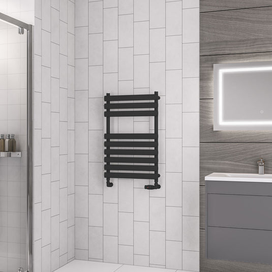 Eastbrook Tunstall 800 x 500mm Towel Rail Matt Black | 89.0031