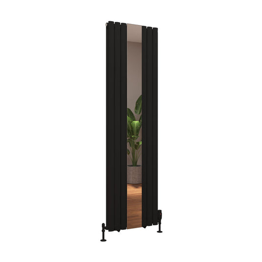 Eastbrook Tunstall Double Mirror Radiator 1800 x 500mm Matt Black | 81.0189