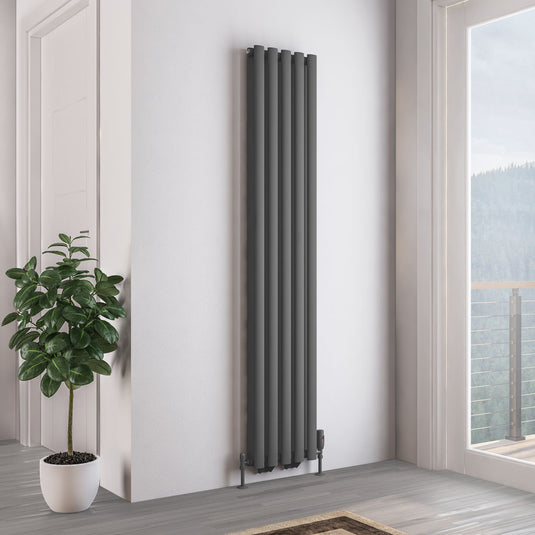 Eastbrook Tunstall Double Radiator 1800 x 350mm Matt Anthracite | 81.0191