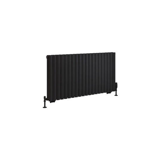 Eastbrook Tunstall Double Radiator 600 x 1179mm Matt Black | 81.0178