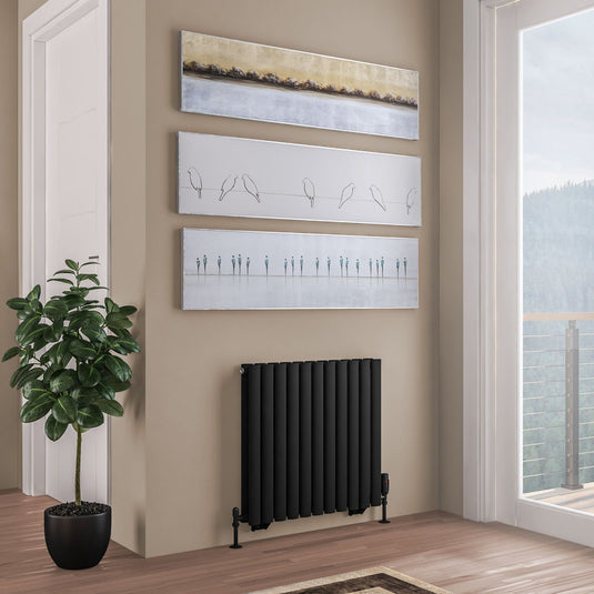 Eastbrook Tunstall Double Radiator 600 x 648mm Matt Black | 81.0204