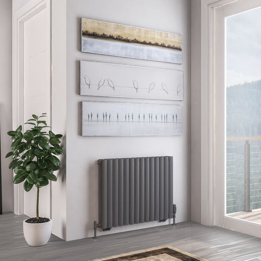 Eastbrook Tunstall Double Radiator 600 x 825mm Matt Anthracite | 81.0155