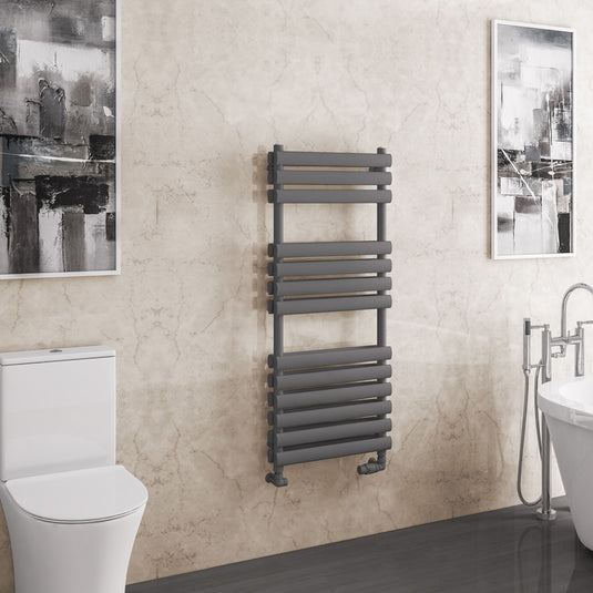 Eastbrook Tunstall Double Towel Rail 1200 x 500mm Matt Anthracite | 81.0162