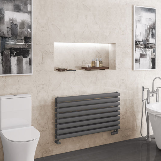 Eastbrook Tunstall Double Towel Rail 560 x 1000mm Matt Anthracite | 81.0167