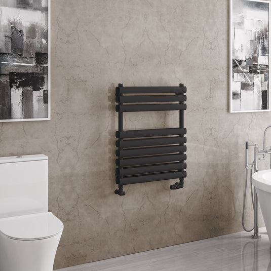 Eastbrook Tunstall Double Towel Rail 800 x 600mm Matt Black | 81.0181