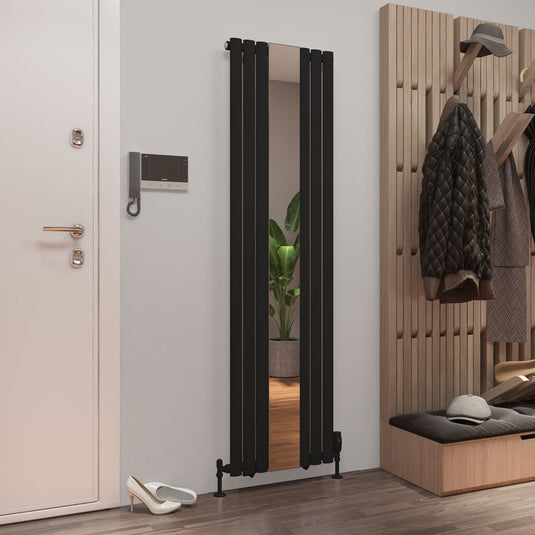 Eastbrook Tunstall Mirror Radiator 1800 x 500mm Matt Black | 81.0187