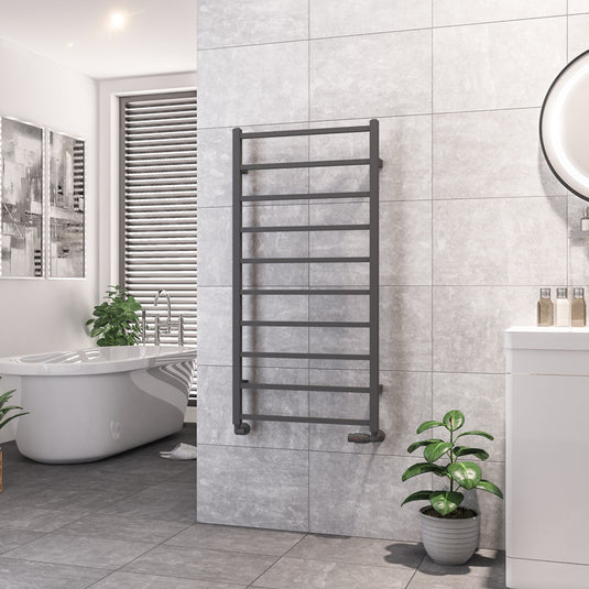 Eastbrook Tuscan 1200 x 600mm Square Towel Rail Matt Anthracite | 89.1259